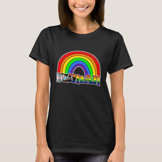 レインボーヒトLGBTQ+ Tシャツ (正面)