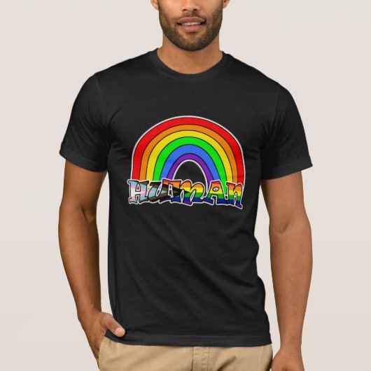 レインボーヒトLGBTQ+ Tシャツ (正面)