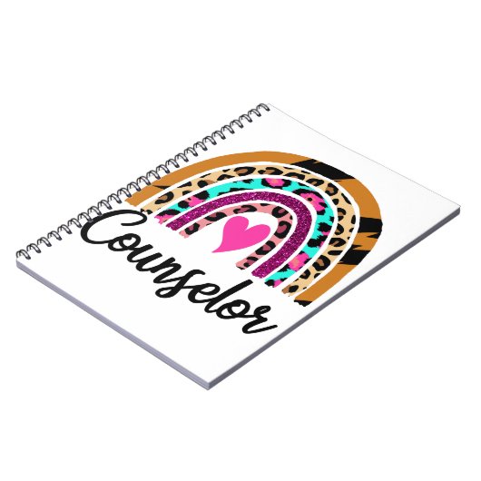 レインボーヒョウおもしろいスクールカウンセラー ノートブック (左側)