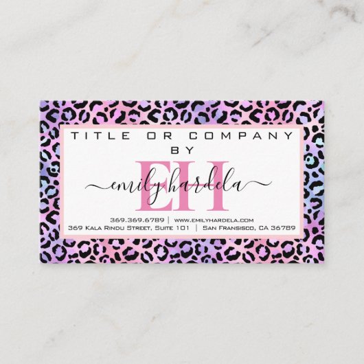 レインボーヒョウのソーシャルメディア 名刺 (正面)