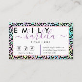 レインボーヒョウのソーシャルメディア  名刺 (裏面)