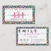 レインボーヒョウのソーシャルメディア  名刺 (正面/裏面)