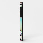 レインボーヒョウのモノグラムと名前 Case-Mate iPhoneケース (裏面/左)