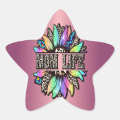 レインボーヒョウひまわり母の生活 星シール (正面)