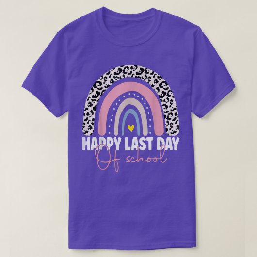 レインボーヒョウ幸せ最終日の学校先生G Tシャツ (デザイン正面)