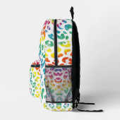 レインボーヒョウ斑点 プリントバックパック (右)
