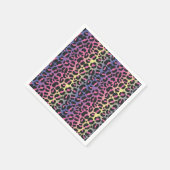 レインボーヒョウ柄 スタンダードカクテルナプキン (角)