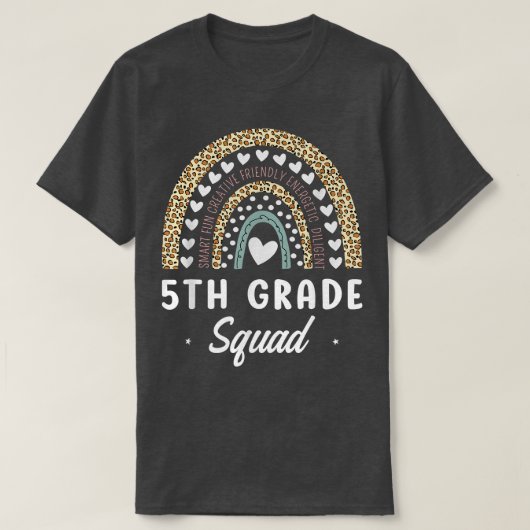 レインボーヒョウ5年生新学期先生 Tシャツ (デザイン正面)
