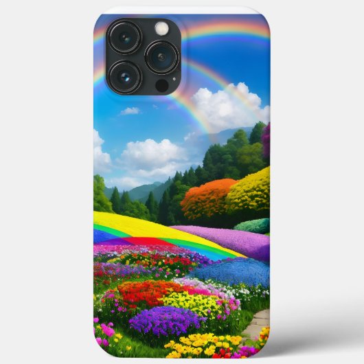 レインボーヒルズ&フラワーツー Case-Mate iPhoneケース (裏面)