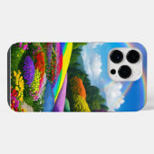 レインボーヒルズ&フラワーツー iPhoneケース (裏面横)
