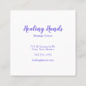レインボーヒーリングハンドハート スクエア名刺 (裏面)