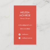 レインボーヒーリングハンドボディワークマッサージ 名刺 (裏面)