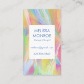 レインボーヒーリング絵を描ハンドバック 名刺 (裏面)