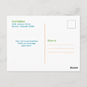 レインボービデオゲームゲーマーバー（ユダヤ教の）バル・ミツバーありがとう ポストカード (裏面)