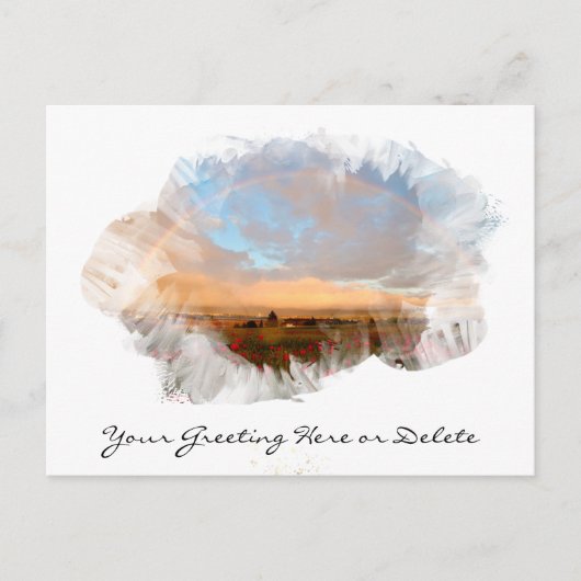 *~* レインボービーチウェーブ オーシャン アーツィーフローラル AR11 ポストカード (正面)