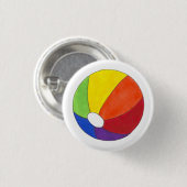 レインボービーチボールビーチボール海バケーションサマー 缶バッジ (正面&裏面)