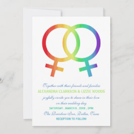 レインボービーナス記号 | レズ結婚ビアン 招待状
