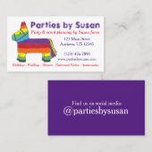 レインボーピアナタパーティーイベントプランナー計画 名刺 (正面/裏面)