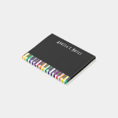 レインボーピアノ鍵オンブラック ポストイット (アングル)