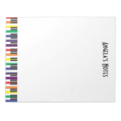 レインボーピアノ鍵 ノートパッド (正面)