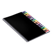 レインボーピアノ鍵 ノートブック (右側)