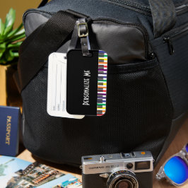 レインボーピアノ鍵 ラゲッジタグ