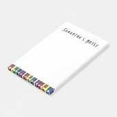 レインボーピアノ鍵、垂直 ポストイット (アングル)