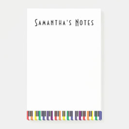 レインボーピアノ鍵、垂直 ポストイット