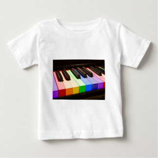 レインボーピアノ ベビーTシャツ