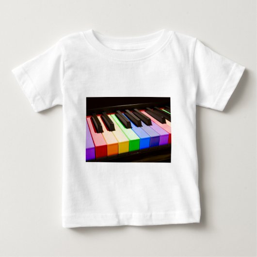 レインボーピアノ ベビーTシャツ (正面)