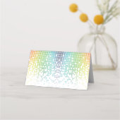 レインボーピクセルビデオゲームゲーマーバー（ユダヤ教の）バル・ミツバーアドレス プレイスカード (裏面)