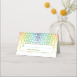 レインボーピクセルビデオゲームゲーマーバー（ユダヤ教の）バル・ミツバーアドレス プレイスカード<br><div class="desc">レインボー色の雨のピクセルゲーマーまたはビデオゲームバー（ユダヤ教の）バル・ミツバー座席表またはエスコートカード。このノンゲーマー伝統的ビデインスパイアオゲーミングデザインは明るい色の虹雨またはカスケードされたデジタルスタイルのコンピュータピクセルをラベルとコンピュータテクノロジフォントの背景に沿って特徴とする。</div>