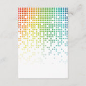 レインボーピクセルビデオゲームゲーマーバー(ユダヤ教の)バル・ミツバー エンクロージャーカード (裏面)