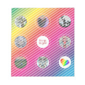 レインボーピクチャーグリッド ノートパッド (正面)