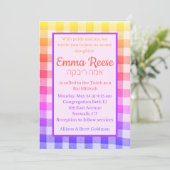 レインボーピクニック招待状レインボー文字 招待状 (スタンド正面)