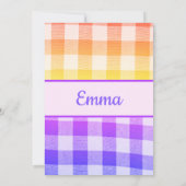 レインボーピクニック招待状レインボー文字 招待状 (裏面)