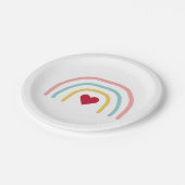 レインボーピグラデーションンク絵画のパーティー紙プレート ペーパープレート (アングル)