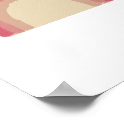 レインボーピグラデーションンク絵画の子供部屋アート ポスター (角)