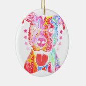 レインボーピットブル セラミックオーナメント (右)