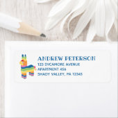 レインボーピナストライプのタ差出人住所ラベル ラベル (インサイチュ)