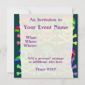 レインボーピレートスカル招待状 招待状 (裏面)