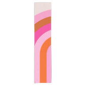 レインボーピンクとオレンジボホアーチ ショートテーブルランナー (正面)