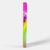 レインボーピンクの女の子名前をカスタムする Case-Mate iPhoneケース (裏面 / 右)