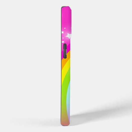 レインボーピンクの女の子名前をカスタムする Case-Mate iPhoneケース (裏面 / 右)