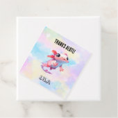 レインボーピンクアクソロトル誕生日メッセージカード フェイバータグ (インサイチュ)