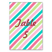 レインボーピンクストライプ色 テーブルナンバー (裏面)