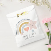 レインボーピンクハートガールベビーシャワー フェイバーバッグ (封をした状態)