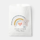 レインボーピンクハートガールベビーシャワー フェイバーバッグ (正面)