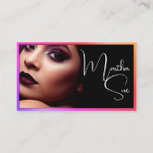 レインボーピンク写真イメージインフモダンランサーモデル 名刺 (正面)