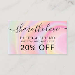 レインボーピンク大理石のユニコーンホログラフィックスクリプト 紹介カード